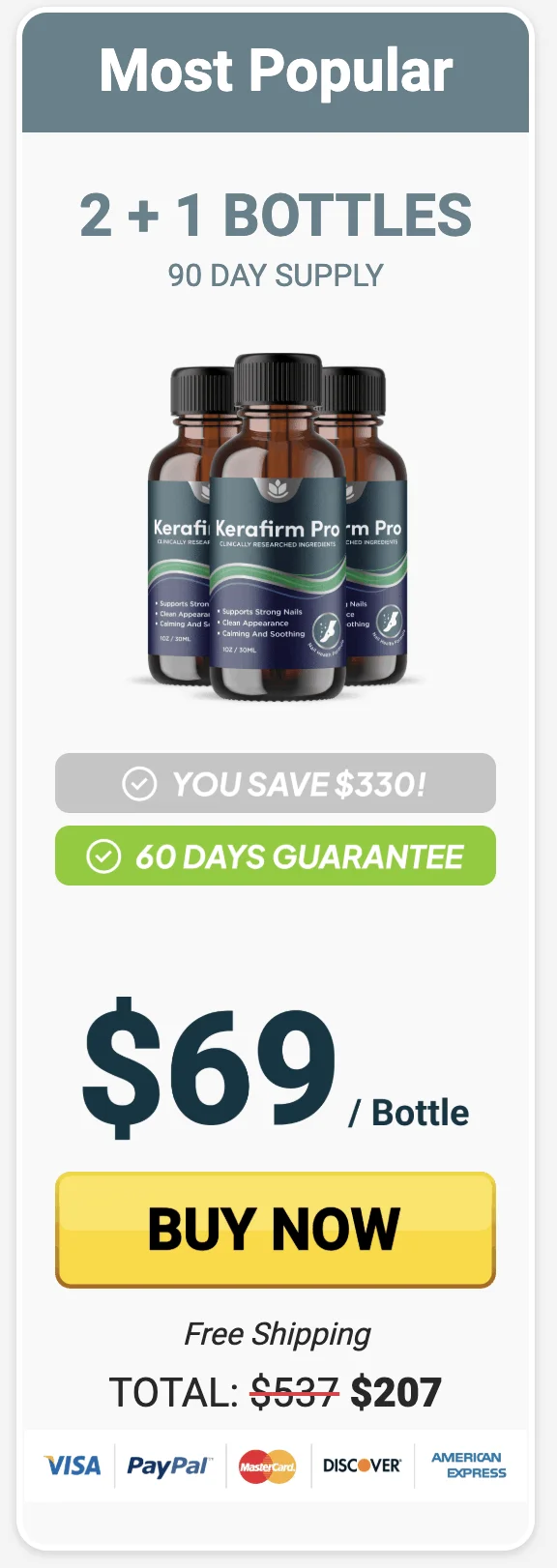 Buy KeraFirm Pro 3 Bottle